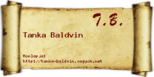 Tanka Baldvin névjegykártya